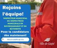 Inspecteur municipal ou inspectrice municipale en environnement et en bâtiments - niveau 1 - poste régulier annuel - 3e concours