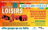 LE BLITZ DES LOISIRS AURA LIEU LE 27 AOÛT 2022 AU BERCEAU DU CANADA