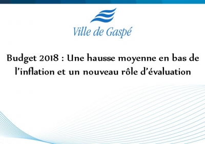 BUDGET 2018 : UNE HAUSSE MOYENNE EN DESSOUS DE L’INFLATION ET  UN NOUVEAU RÔLE D’ÉVALUATION