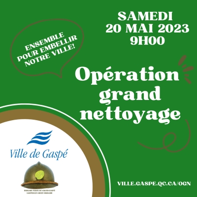 Opération grand nettoyage 2023 : Ensemble pour embellir notre ville!